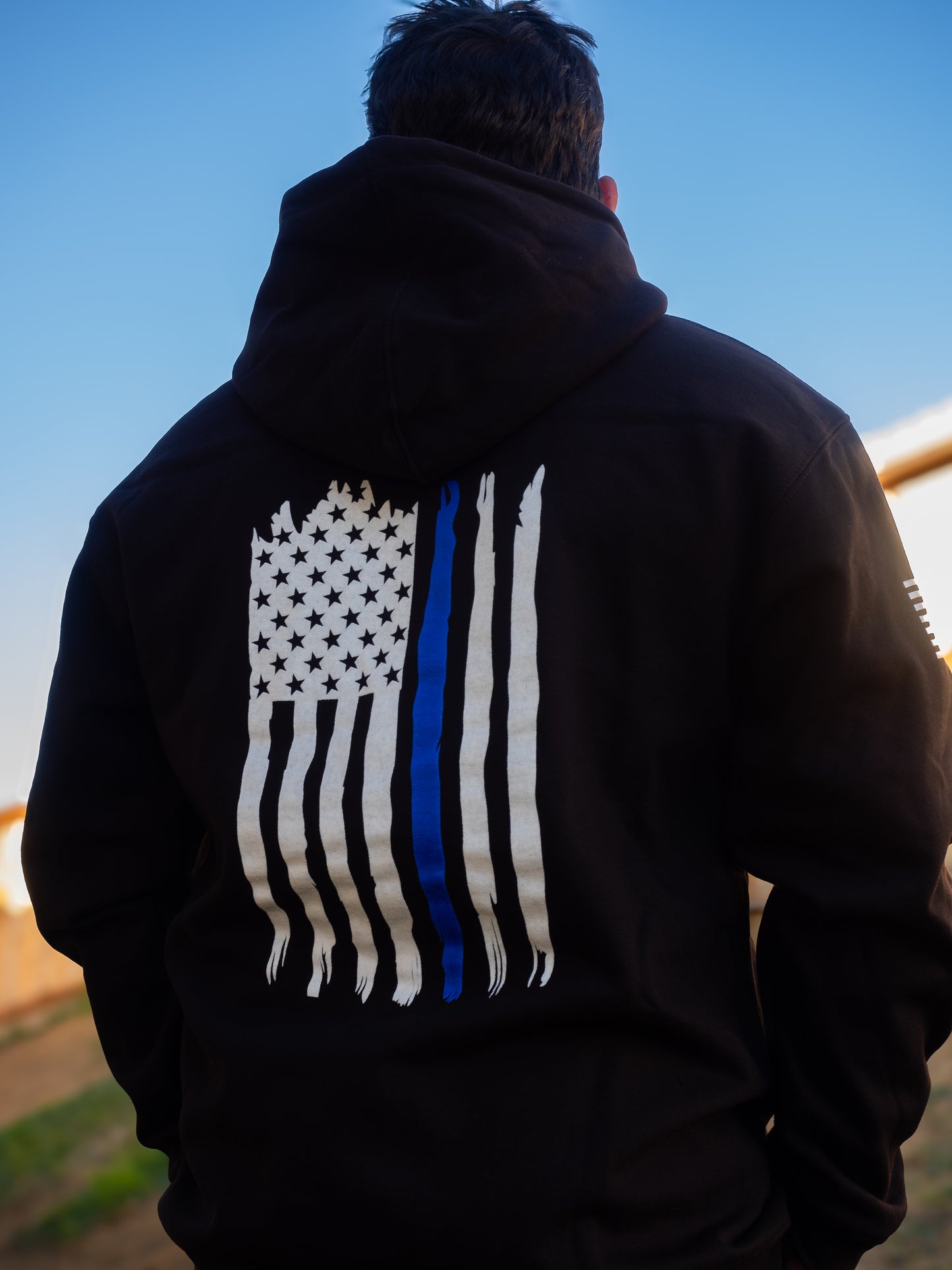 Thin Blue Line Hooded Sweatshirt | Law Enforcement Support
