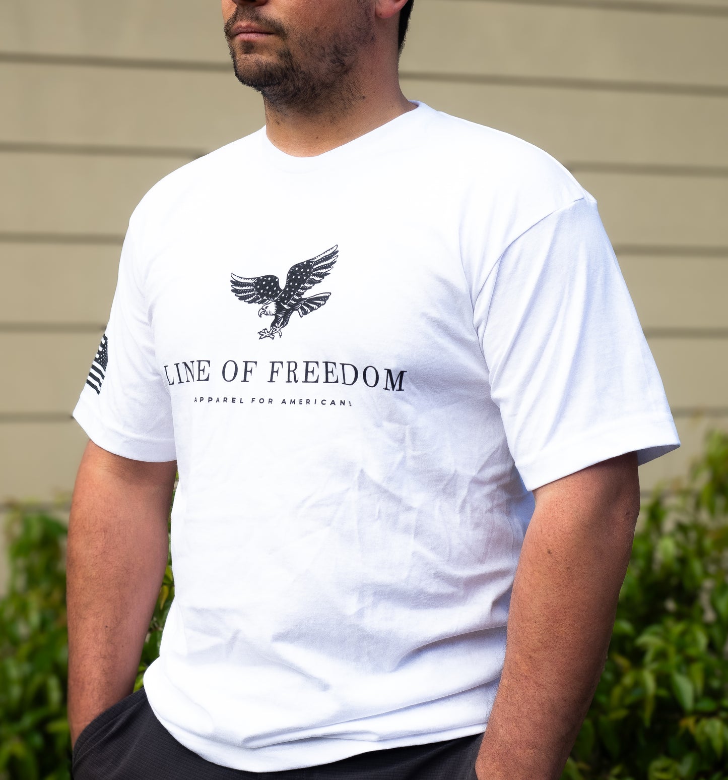 Eagle Front Tee in White