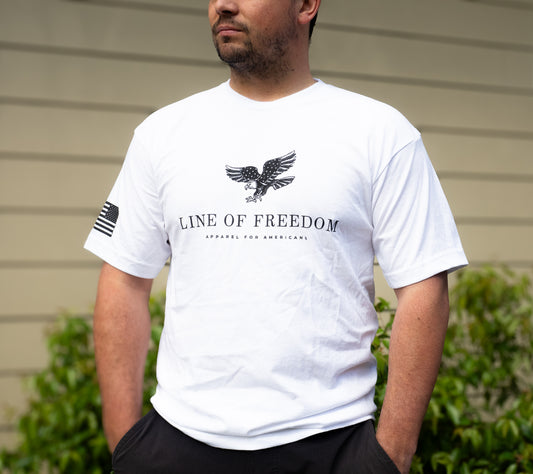 Eagle Front Tee in White
