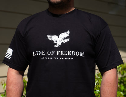 Eagle Front Tee in Black